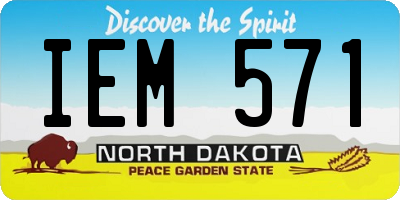 ND license plate IEM571