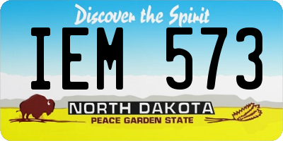 ND license plate IEM573