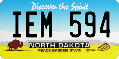 ND license plate IEM594