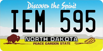 ND license plate IEM595