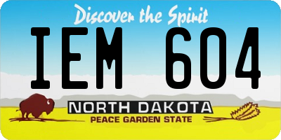 ND license plate IEM604