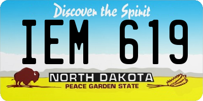 ND license plate IEM619