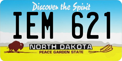 ND license plate IEM621