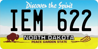 ND license plate IEM622