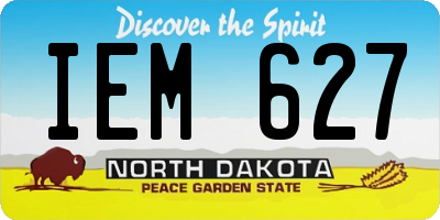 ND license plate IEM627