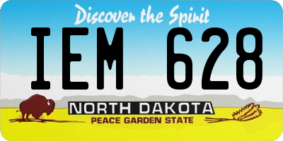 ND license plate IEM628