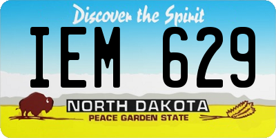 ND license plate IEM629