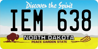 ND license plate IEM638