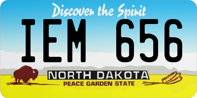ND license plate IEM656