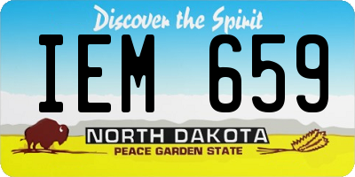 ND license plate IEM659