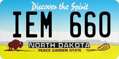 ND license plate IEM660