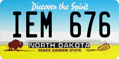 ND license plate IEM676