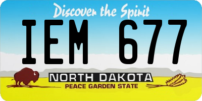 ND license plate IEM677