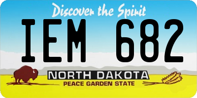 ND license plate IEM682