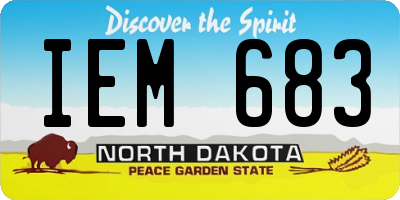 ND license plate IEM683