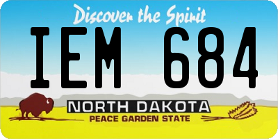 ND license plate IEM684