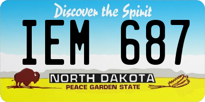 ND license plate IEM687