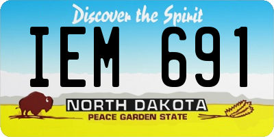 ND license plate IEM691