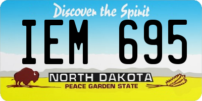 ND license plate IEM695