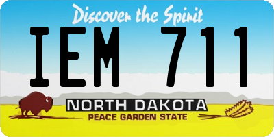 ND license plate IEM711