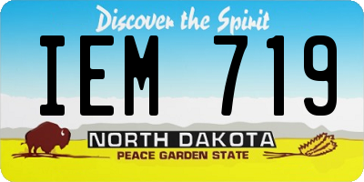 ND license plate IEM719