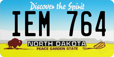 ND license plate IEM764