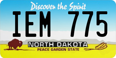 ND license plate IEM775