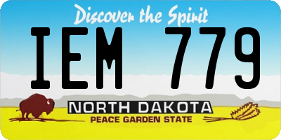 ND license plate IEM779
