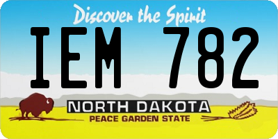 ND license plate IEM782