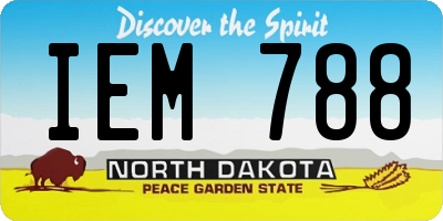 ND license plate IEM788