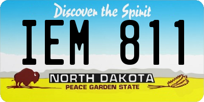 ND license plate IEM811