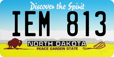 ND license plate IEM813