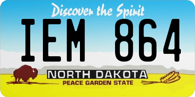 ND license plate IEM864