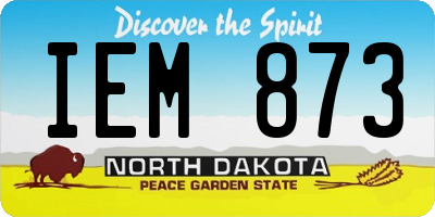 ND license plate IEM873