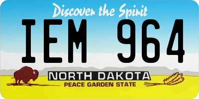 ND license plate IEM964