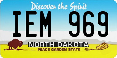 ND license plate IEM969