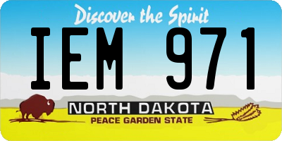 ND license plate IEM971