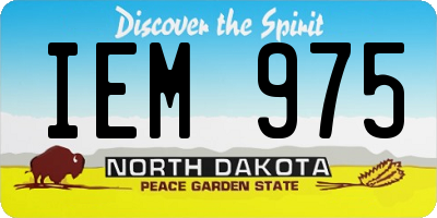 ND license plate IEM975