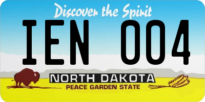 ND license plate IEN004