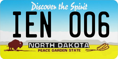 ND license plate IEN006