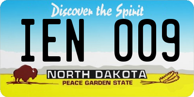 ND license plate IEN009