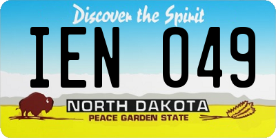 ND license plate IEN049