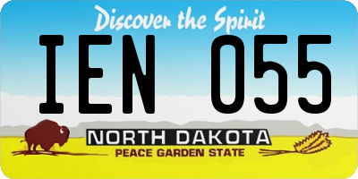 ND license plate IEN055