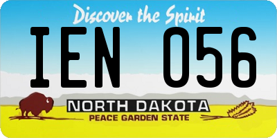 ND license plate IEN056