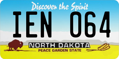 ND license plate IEN064