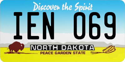 ND license plate IEN069