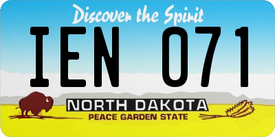 ND license plate IEN071