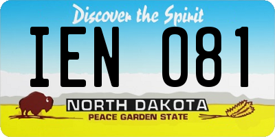 ND license plate IEN081