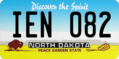 ND license plate IEN082
