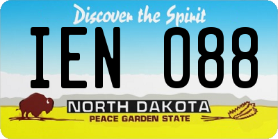 ND license plate IEN088